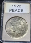 1922 P $1 Silver Peace Dollar In Case Philadelphia Mint