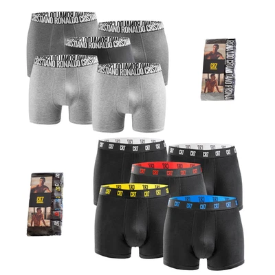 CR7 Boxershorts 5er Pack Herren by Cristiano Ronaldo Grau Rot Schwarz M - XL NEU - Bild 1 von 4
