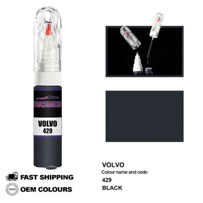 FÜR VOLVO BLACK 429 Touch Up Lackstift Pinsel Fix Kit Kratzer Chip Set