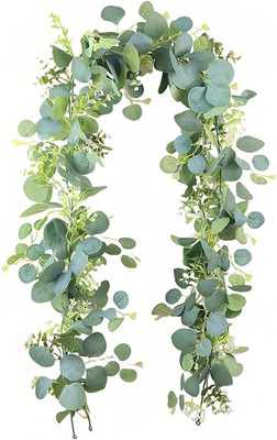 Künstliche Eukalyptus-Girlande für Dekorationen 1,8 m flexibel outdoor indoor