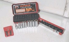 Buffalo 1/4 Drive Deep Socket Set D-1410, 3/8...