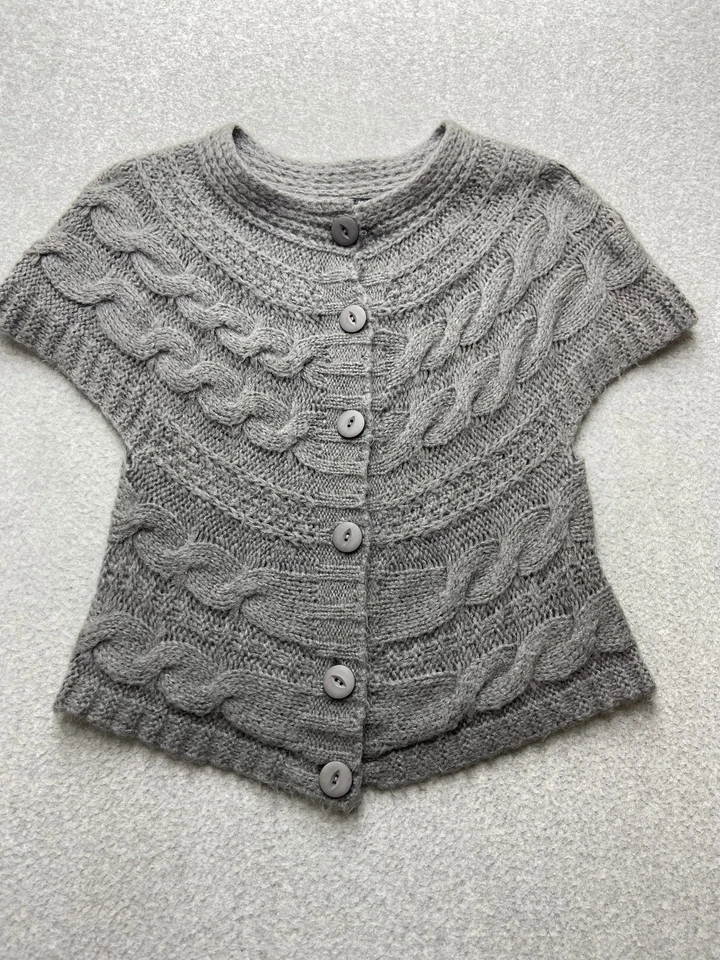 Linea Maglia Sweater Womens Medium Chunky Mohair Blend Button Cardigan Italy - Image 4 of 4