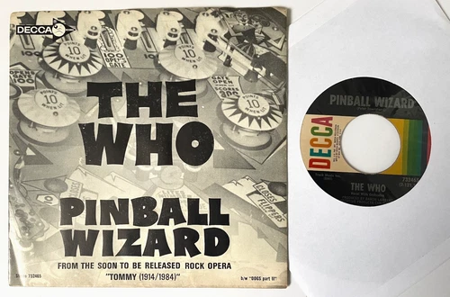 The Who - 1969 US Decca Records PS 45: Pinball Wizard / Dogs Part Two _EX