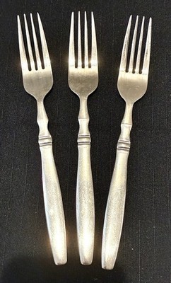 Set of 3 Reed & Barton Heritage Mint BROMPTON Dinner Forks Stainless Flatware