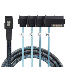 Internal 36 Pin Mini SAS SFF-8087 Host to 4 SFF-8482 Target SAS Hard Disk and SA