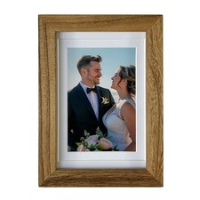 4x6 Picture Frame, Rustic Photo Frame Made of Solid Wood High Definition Glas...