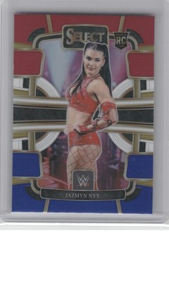 2024 Panini Select WWE #97 Jazmyn Nyx Red and Blue Prizms B2R4C111