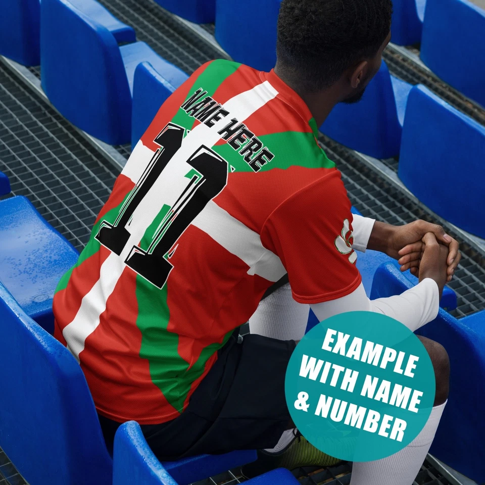 Basque Country Ikurriña Flag Unisex Soccer Jersey, Eco Friendly - Image 2 of 4