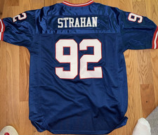Authentics NFL New York Giants Michael Strahan Jersey XL Blue