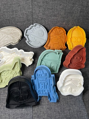 Williams Sonoma Star Wars Pancake Molds Set of 11 w Spring Press Cookie Baking