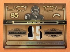 2006 National Treasures Antonio Gates Game Worn Prime Patch 77/85 CHARGERS