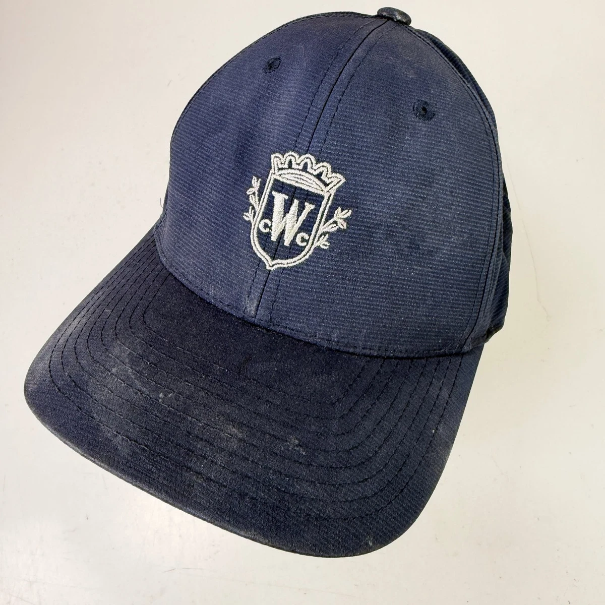 Casquette de base-ball reglable rayée écru et bleu marine Ercolano Navy