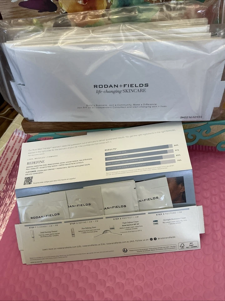 Rodan And Fields Redefine Regimen Sample PKG NIP 10 Sets Up For Bid In Listing - Image 2 of 2