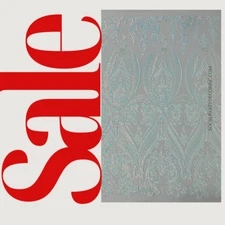 Damask Design Sequins Embroider 4 Way Stretch Mesh Fabric By Yard