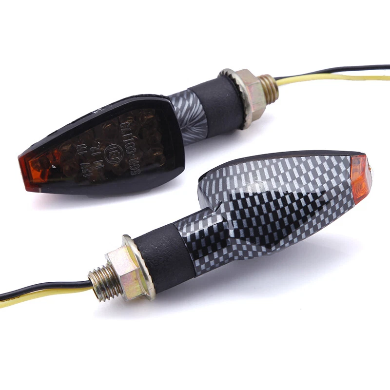 Luz de pisca-pisca LED de seta de motocicleta de carbono para Suzuki DRZ400SM/Honda XR650L - Imagem 4 de 4