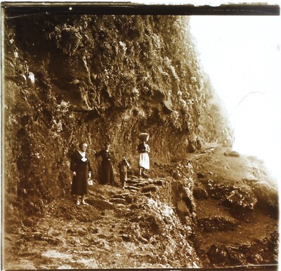 Portugal Madère Madeira São Vicente Stereo Glasplatte C1930