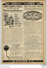 1913 PAPER AD The King Bee Portable 800 Candle Power High Power Arc Light