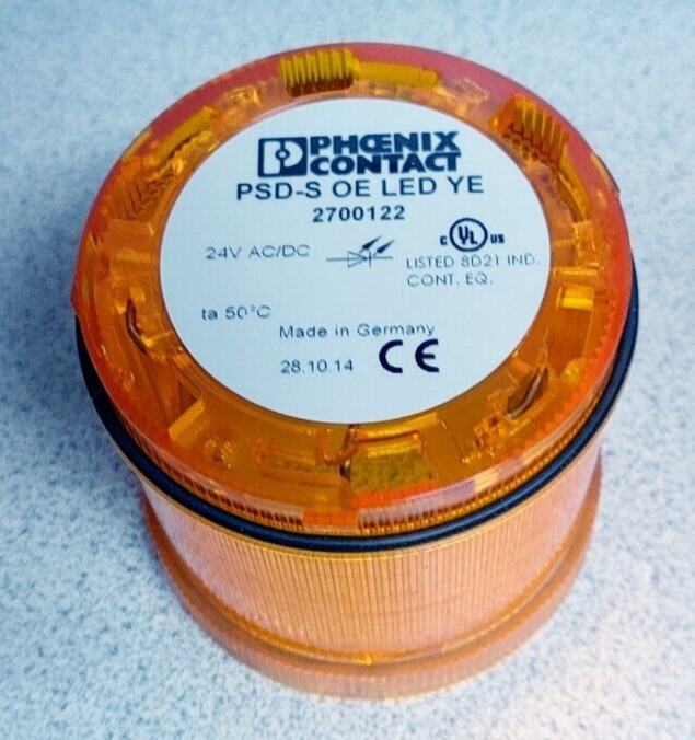 PHOENIX CONTACT PSD-S OE LED YE 24V YELLOW LED LIGHT STACK NEW!! READ!!