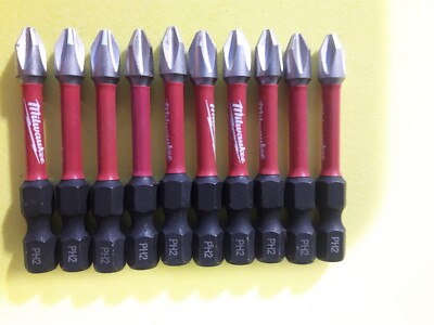 10 x Milwaukee Shockwave Bits Schlagfest 50 mm - PH 2 - Neuware