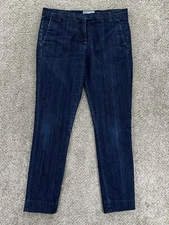 Current Elliott Dapper Trouser Jeans Women's 28 Blue Straight Ankle Crop Denim