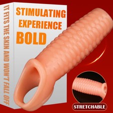 Penis-Sheath-Cock-Support-Extender-Enlarger-Enhancer-Sleeve-Girth-Ring-for-Men
