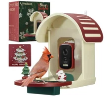 VINGUYS® Bird Feeder with Camera Solar Powered, Smart Christmas Limited