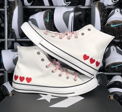 Converse Chuck Taylor All Star Hi GS Size 7 Kids White Love