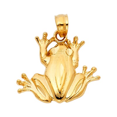 14 Karat Gelbgold Frosch Anhänger