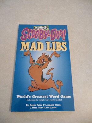 SCOOBY-DOO! MAD LIBS, CARTOON NETWORK, 2001, PRICE STERN SLOAN, NO WRITING!