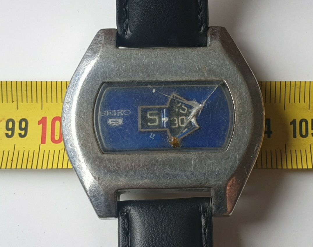 Vintage Rare Amida Ltd Seiko 5 Digital Jump Hour Watch Wristwatch
