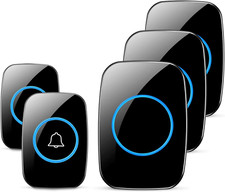 Wireless Doorbell, Fullhouse Waterproof Door Bell Kit, Distinguish Front and Rea