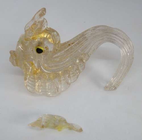 Jarrón de tazza grande victoriano antiguo vintage de cristal azul de Murano Salviati - Imagen 18 de 20