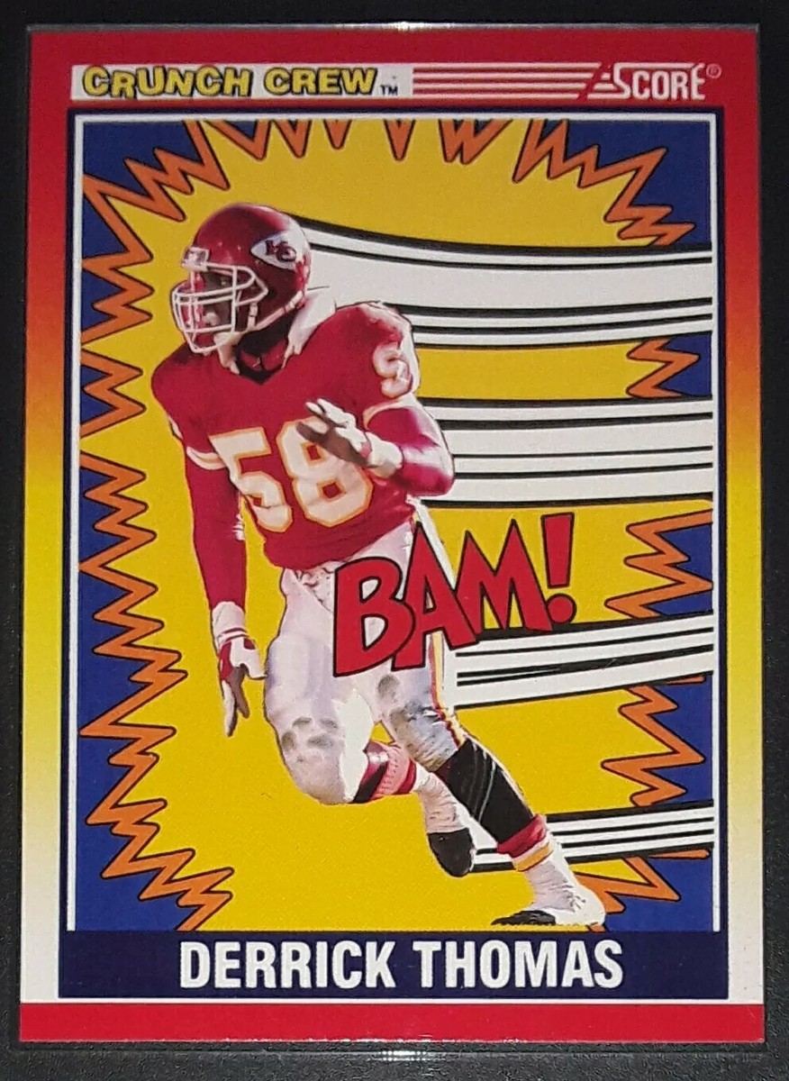 1990 DERRICK THOMAS CRUNCH CREW Score NFL Football Card #553 | eBay