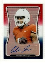 COLLIN JOHNSON 2020 Leaf Metal Draft RED WHITE BLUE AUTO PRIZM 5/10 LONGHORNS