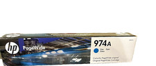 New Genuine HP 974A L0R87AL Cyan Ink Cartridge PageWide JULY 2024