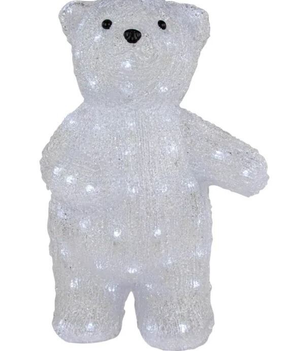 LED Lighted Commercial Grade Acrylic Polar Bear Outdoor Christmas