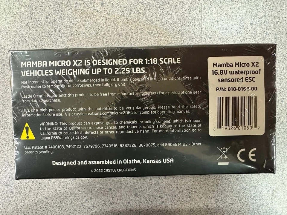 Castle Creations Mamba Micro X2 Waterproof 1/18 Scale Brushless ESC 010-0169-00 - Image 3 of 4