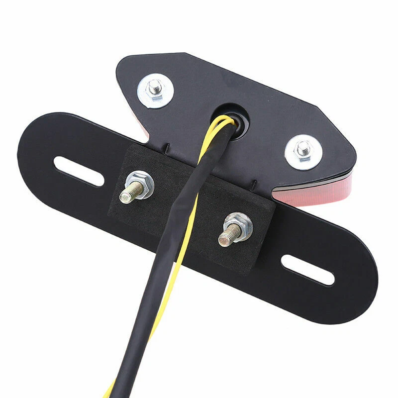 Placa de licença de luz de freio traseira integrada traseira de motocicleta para Harley Cafe Racer - Imagem 4 de 4