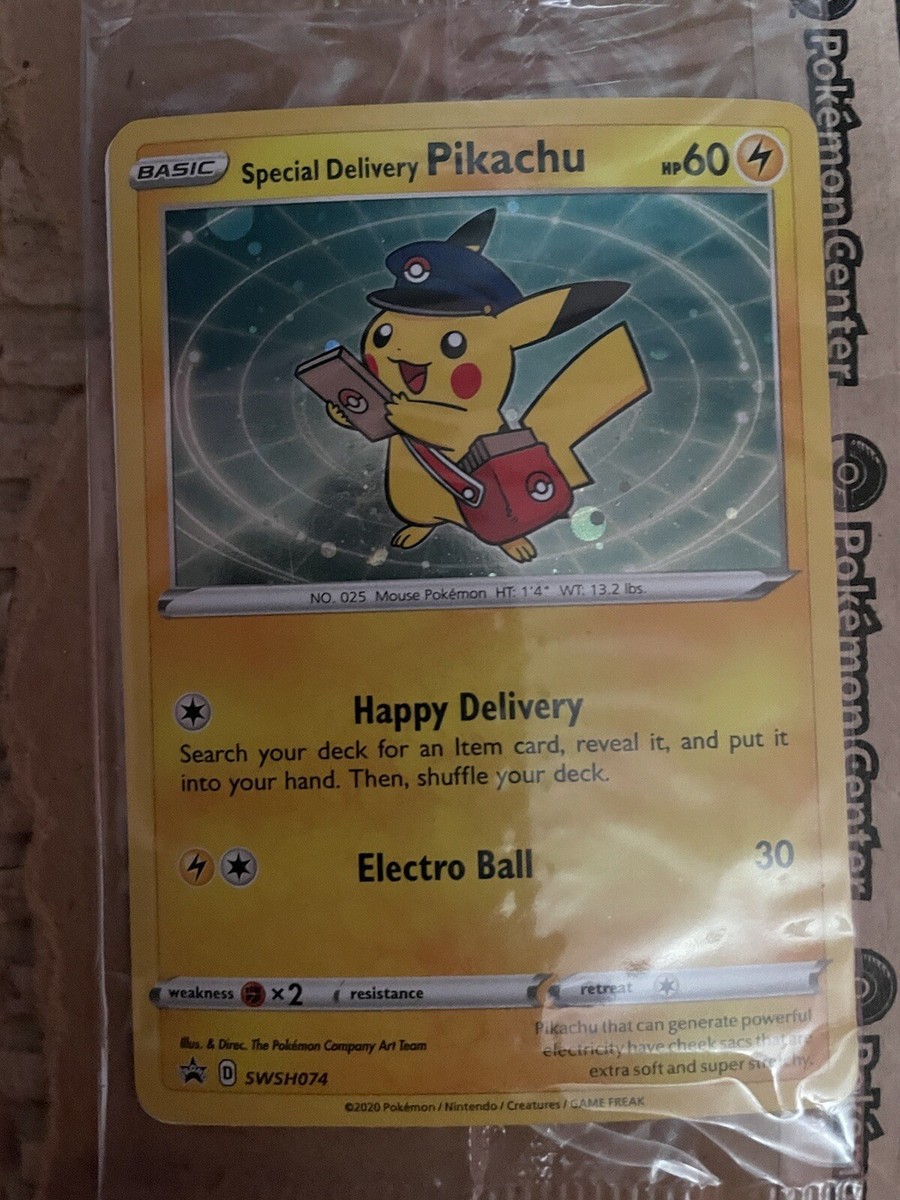 Special Delivery Pikachu Pokemon Center PROMO SWSH074 SEALED