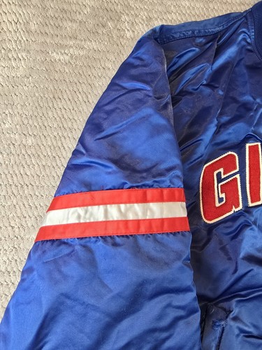 New York Giants Satin Jacket Vintage 1980s NFL Starter Pro Line Adult XL Good - Picture 7 of 18