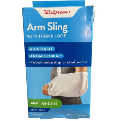 Walgreens Arm Sling w/Thumb Loop Adjustable Padded Shoulder One Size Left/Right
