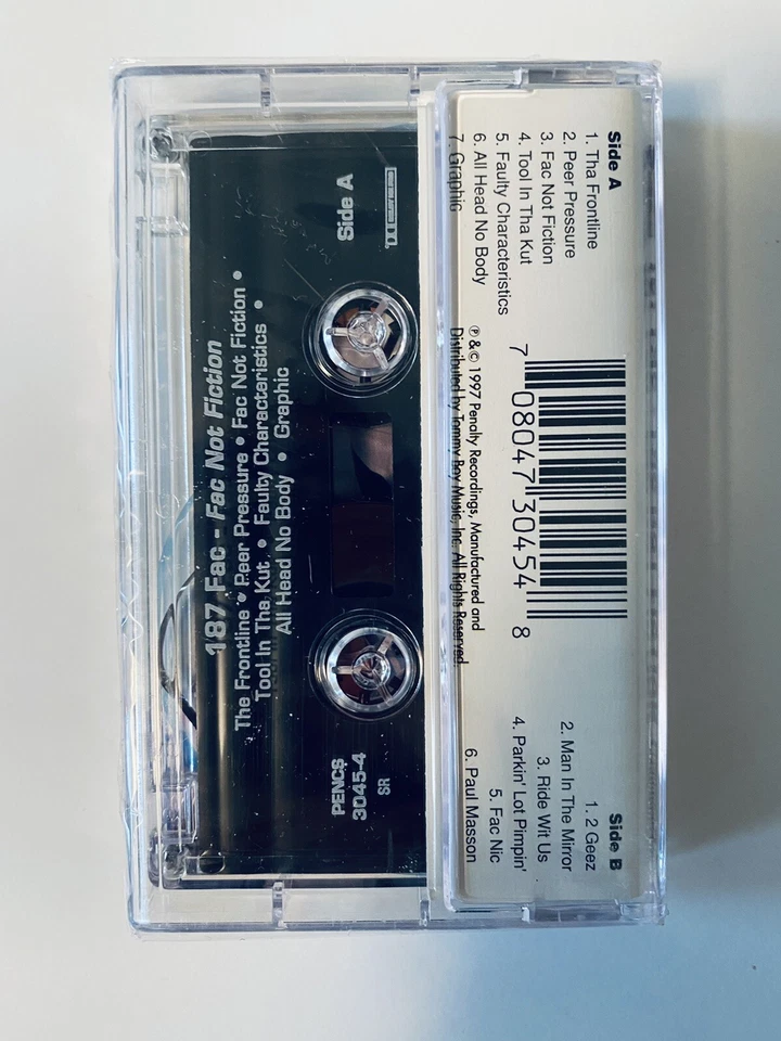 187 FAC Fac Not Fiction Cassette Tape SEALED 1997 Gangsta Rap RARE HTF - Image 2 of 4