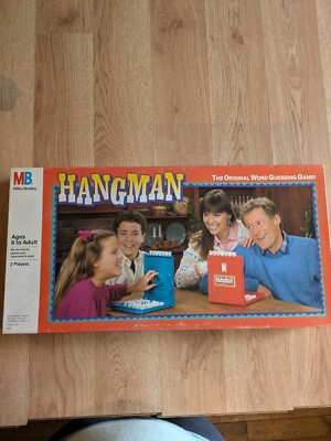 CLASSIC 1988 Hangman Original Word Guessing Board Game MB Ages 8+