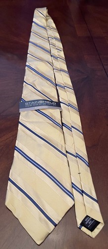 Vintage Nwt Van Heusen Gold Blue Men’s Neck Tie Made In USA - Picture 3 of 10