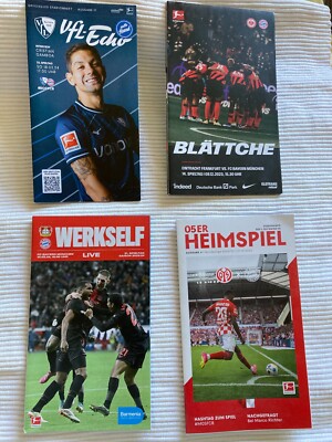 4 xPrg. BL 23/24 Mini - Tagesprogramm Bochum, Leverkusen, Mainz,Frankfurt-Bayern