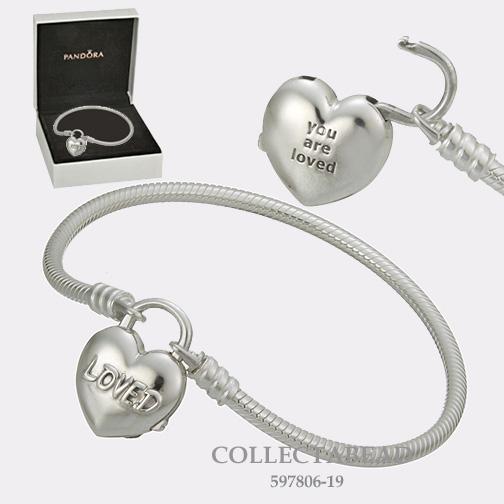 Authentic Pandora Sterling Silver Loved Heart Padlock