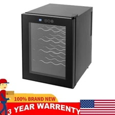 20 Bottle Wine Fridge Small Wine Cooler, Mini Wine Fridge Freestanding 48L