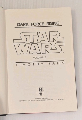 Star Wars: Dark Force Rising Volume 2 Timothy Zahn 1992 1st Edition 1st Printing - Picture 6 of 9