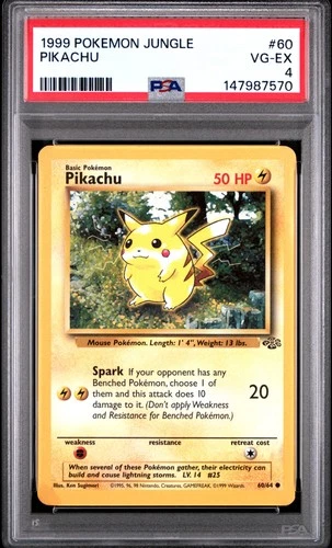 1999 POKEMON JUNGLE #60 PIKACHU PSA 4