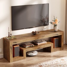 TV Stand for 55/60/65/75-Inch TVs,63-Inch Farmhouse Entertainment Center Console